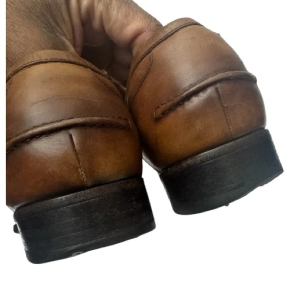 GUCCI Tan Leather Horsebit Loafers Men’s Size IT 8.5 / EU 42.5 / US 8.5